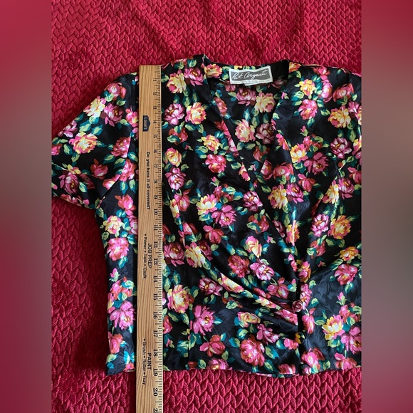 Vintage Pat Orgenti butique 80s Floral Print Blouse/Blazer Button Down Women’s - Picture 4 of 13